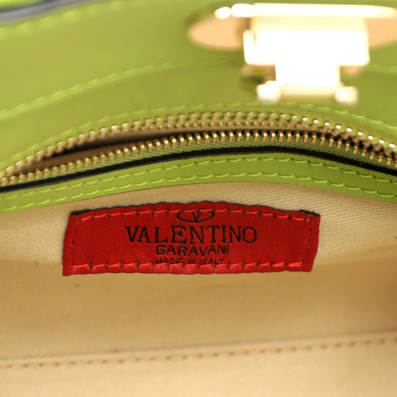 2014 Valentino Garavani rockstud mini double handles 1911 light green